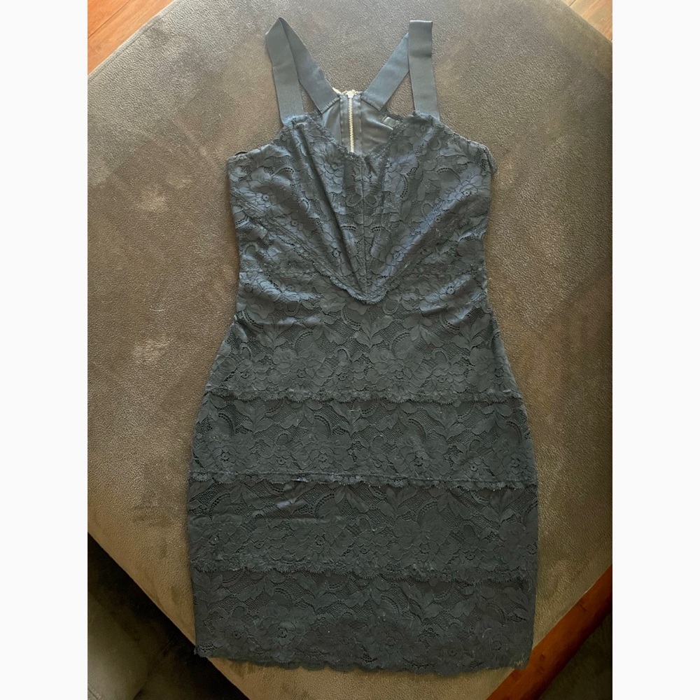 Guess Lace Black Cocktail Dress